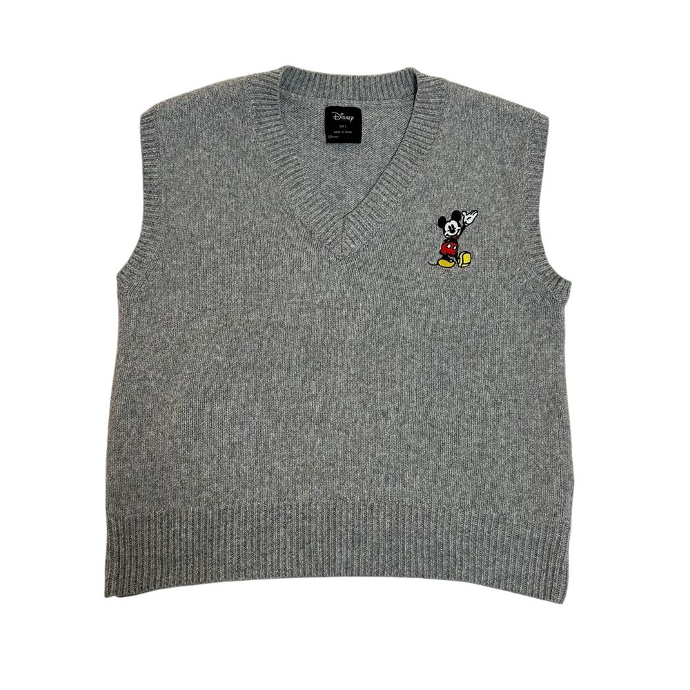 Primark Grey Knit Mickey Mouse Vest